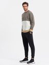 Ombre Clothing Bielo-sivá pánska mikina Ombre Clothing