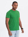 Ombre Clothing Zelené pánske základné tričko Ombre Clothing