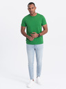 Ombre Clothing Zelené pánske základné tričko Ombre Clothing