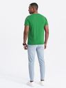 Ombre Clothing Zelené pánske základné tričko Ombre Clothing