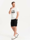 Ombre Clothing Čierne pánske cargo šortky Ombre Oblečenie
