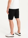 Ombre Clothing Čierne pánske cargo šortky Ombre Oblečenie
