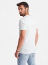 Ombre Clothing Svetlošedé pánske tričko s vreckom Ombre Clothing