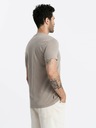Ombre Clothing Šedé pánske tričko s potlačou Ombre Clothing