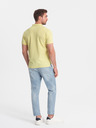 Ombre Clothing Žltá pánska základná polokošeľa Ombre Clothing