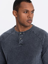 Ombre Clothing Modré pánske retro tričko Ombre Clothing