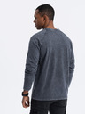 Ombre Clothing Modré pánske retro tričko Ombre Clothing