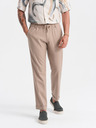 Ombre Clothing Svetlohnedé pánske chino nohavice s plátnom Ombre Clothing