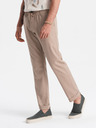 Ombre Clothing Svetlohnedé pánske chino nohavice s plátnom Ombre Clothing