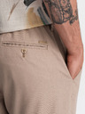 Ombre Clothing Svetlohnedé pánske chino nohavice s plátnom Ombre Clothing