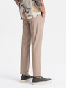 Ombre Clothing Svetlohnedé pánske chino nohavice s plátnom Ombre Clothing
