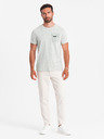 Ombre Clothing Svetlozelené pánske tričko s vreckami Ombre Clothing