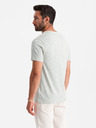 Ombre Clothing Svetlozelené pánske tričko s vreckami Ombre Clothing
