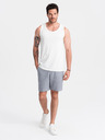 Ombre Clothing Biele bavlnené pánske základné tielko Ombre Clothing