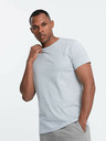 Ombre Clothing Svetlošedé pánske základné tričko Ombre Clothing