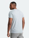 Ombre Clothing Svetlošedé pánske základné tričko Ombre Clothing