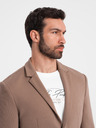 Ombre Clothing Béžové pánske sako s vreckami Ombre Clothing