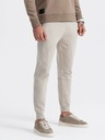 Ombre Clothing Béžové pánske tepláky Ombre Clothing