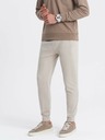 Ombre Clothing Béžové pánske tepláky Ombre Clothing