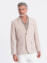 Ombre Clothing Béžové pánske sako Ombre Clothing