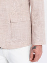 Ombre Clothing Béžové pánske sako Ombre Clothing