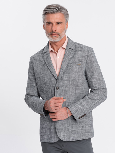 Ombre Clothing Šedé pánske sako Ombre Clothing
