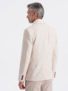 Ombre Clothing Krémové pánske sako Ombre Oblečenie