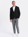 Ombre Clothing Čierne pánske sako s vreckami Ombre Clothing