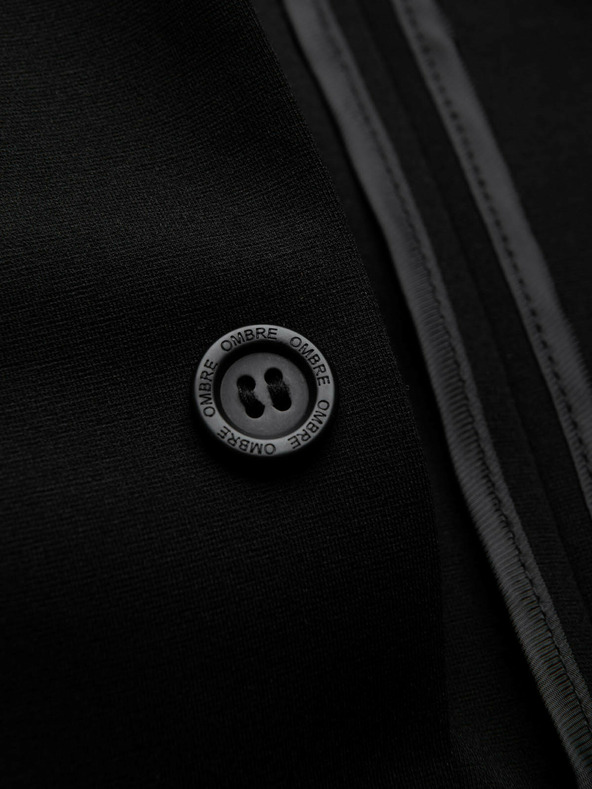 Ombre Clothing Čierne pánske sako s vreckami Ombre Clothing