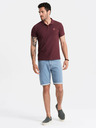 Ombre Clothing Vínová pánska základná polokošeľa Ombre Oblečenie