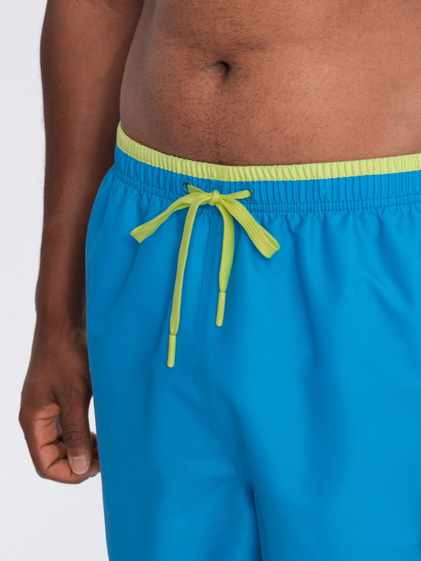 Ombre Clothing Modré pánske rebrované plavky Ombre Oblečenie