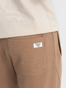 Ombre Clothing Hnedé pánske jogger nohavice Ombre Oblečenie