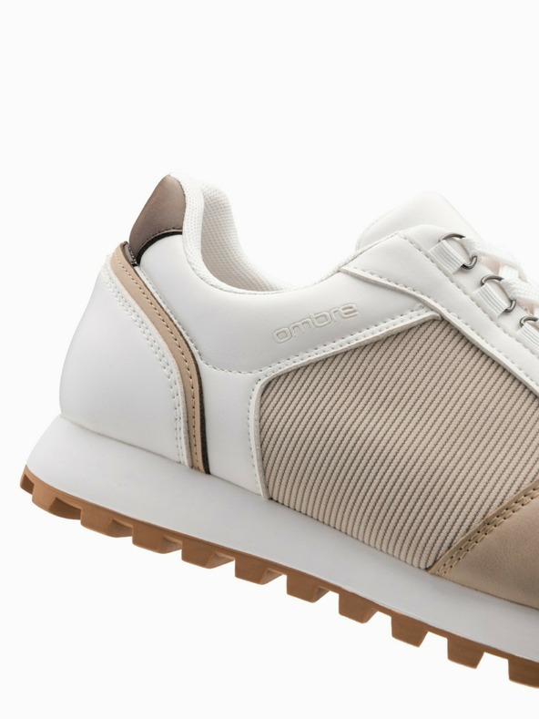 Ombre Clothing Béžovo-biele pánske tenisky Ombre Clothing