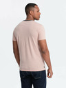 Ombre Clothing Ružové pánske tričko Ombre Oblečenie
