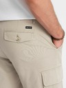 Ombre Clothing Béžové pánske Cargo šortky Ombre Oblečenie