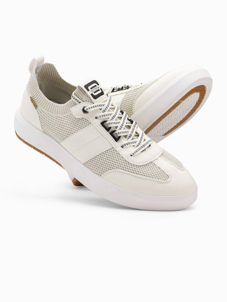 Ombre Clothing Béžové pánske slip-on tenisky Ombre Oblečenie
