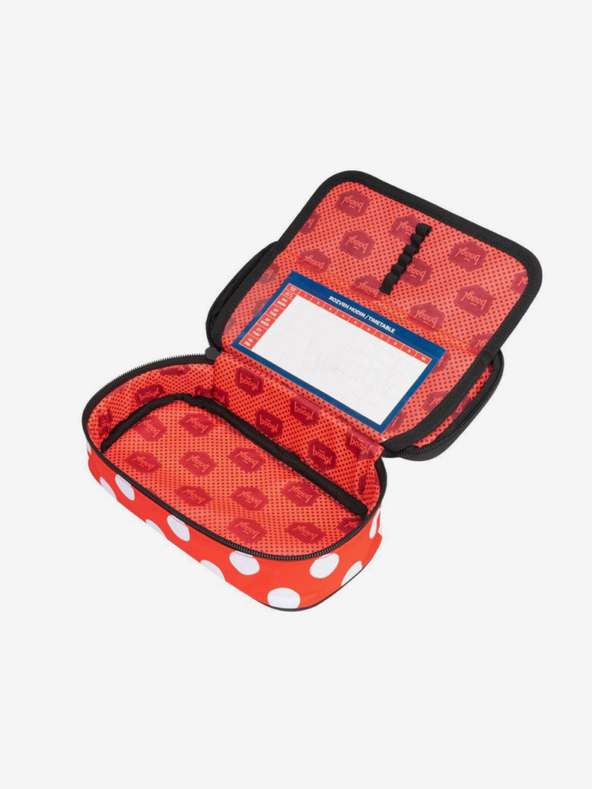 BAAGL  Červený školský peračník etue polka dots Baagl