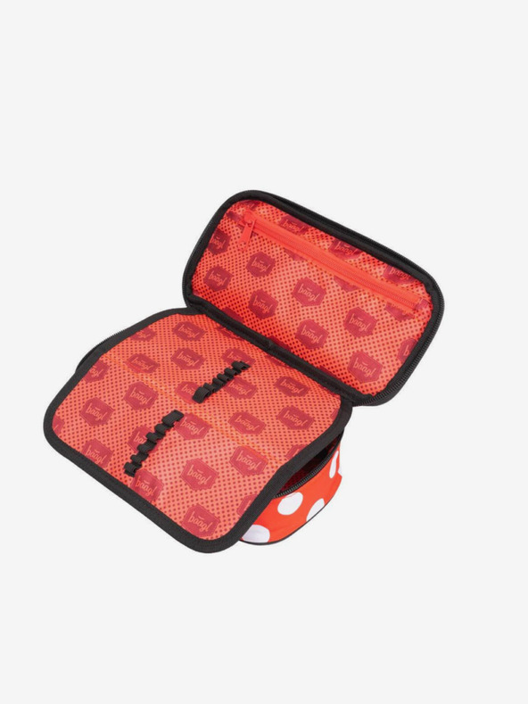 BAAGL  Červený školský peračník etue polka dots Baagl