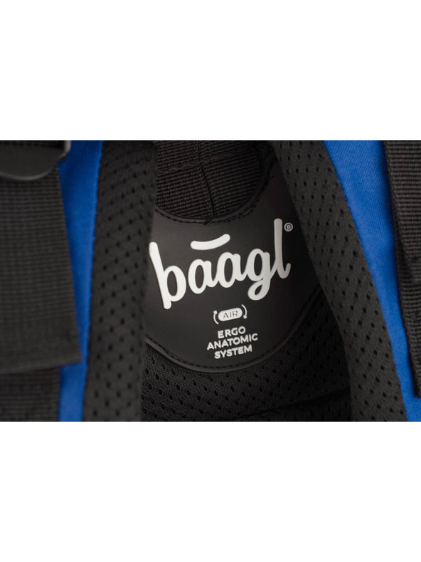 BAAGL  Modrý školský batoh kockový neónový Baagl