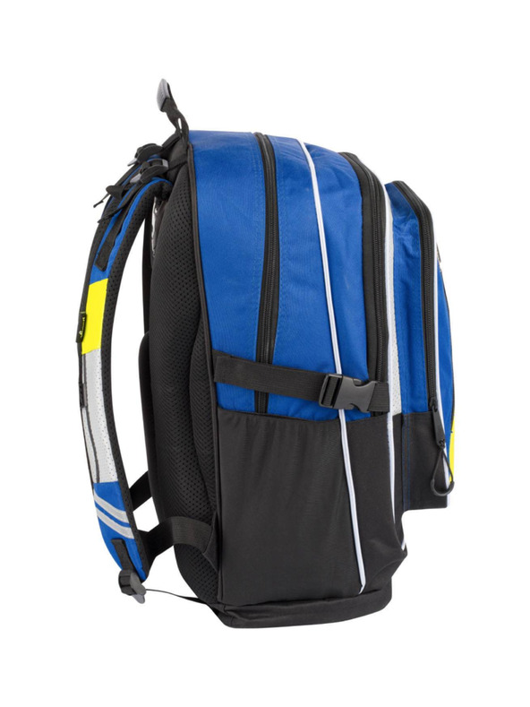 BAAGL  Modrý školský batoh kockový neónový Baagl