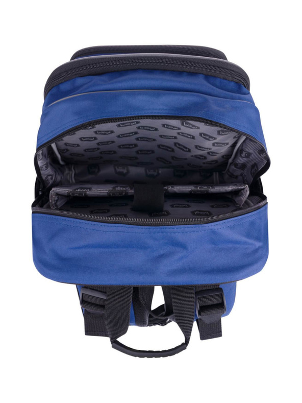 BAAGL  Modrý školský batoh kockový neónový Baagl