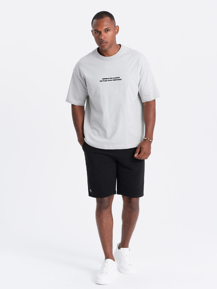 Ombre Clothing Pánske pletené krátke tepláky Ottoman Ombre Oblečenie