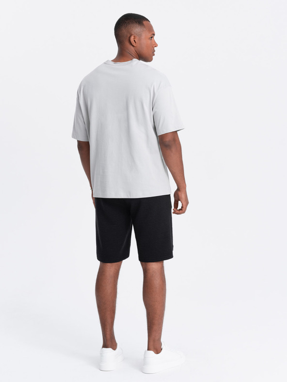 Ombre Clothing Pánske pletené krátke tepláky Ottoman Ombre Oblečenie