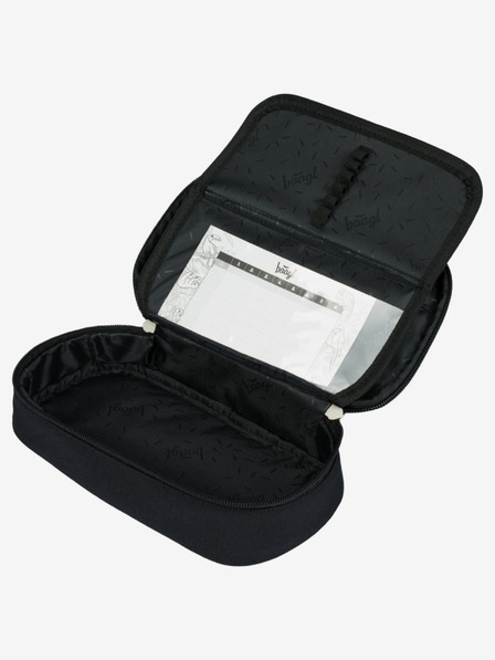 BAAGL  Čierny školský peračník Baagl Metallic Holo