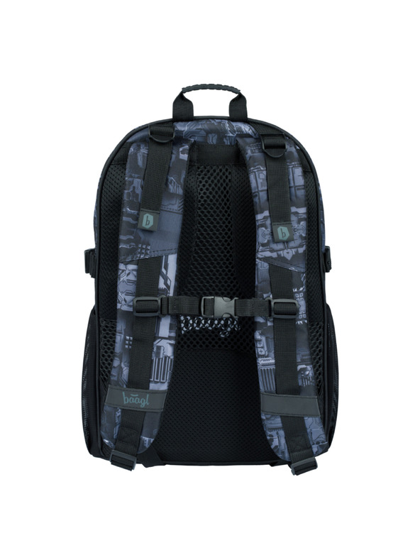 BAAGL  Šedý školský batoh Baagl Core Technic