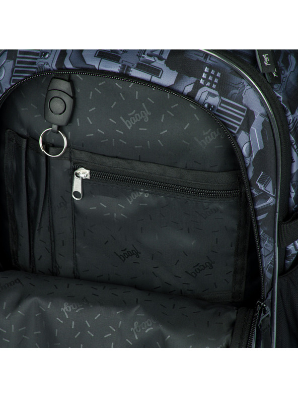 BAAGL  Šedý školský batoh Baagl Core Technic