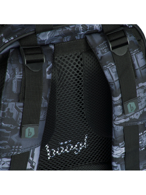 BAAGL  Šedý školský batoh Baagl Core Technic