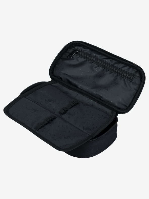 BAAGL  Sivý školský peračník Baagl Darkness