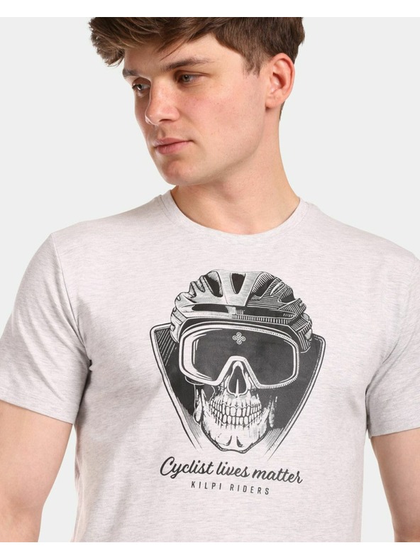Kilpi Pánske bavlnené tričko Kilpi VIBE-M Light Grey