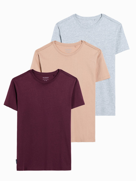 Ombre Clothing Bavlnené tričká BASIC v balení 3 kusov Ombre Clothing
